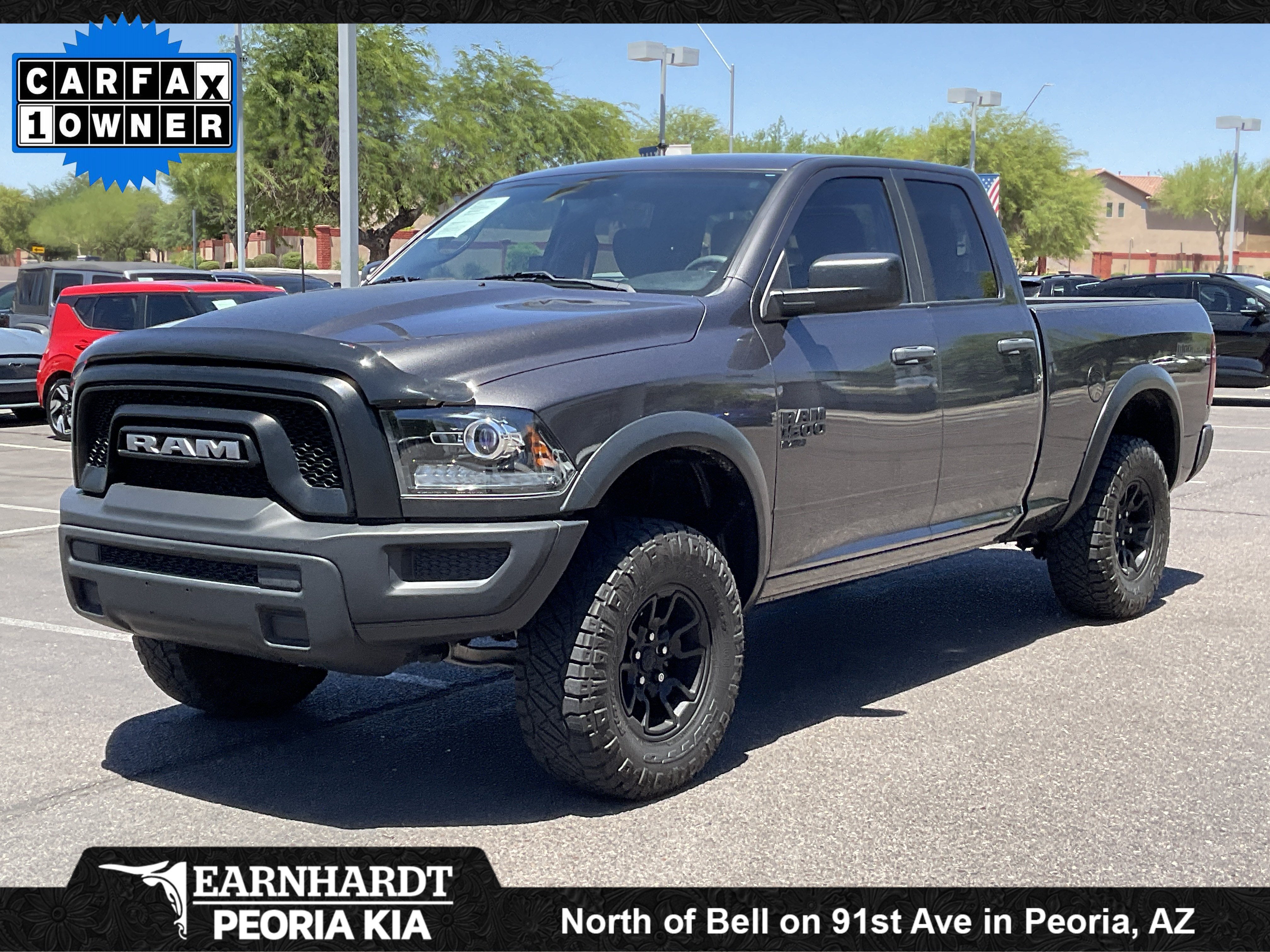 2022 RAM 1500 Classic Warlock in Granite Crystal Metallic Clearcoat — front three-quarter view