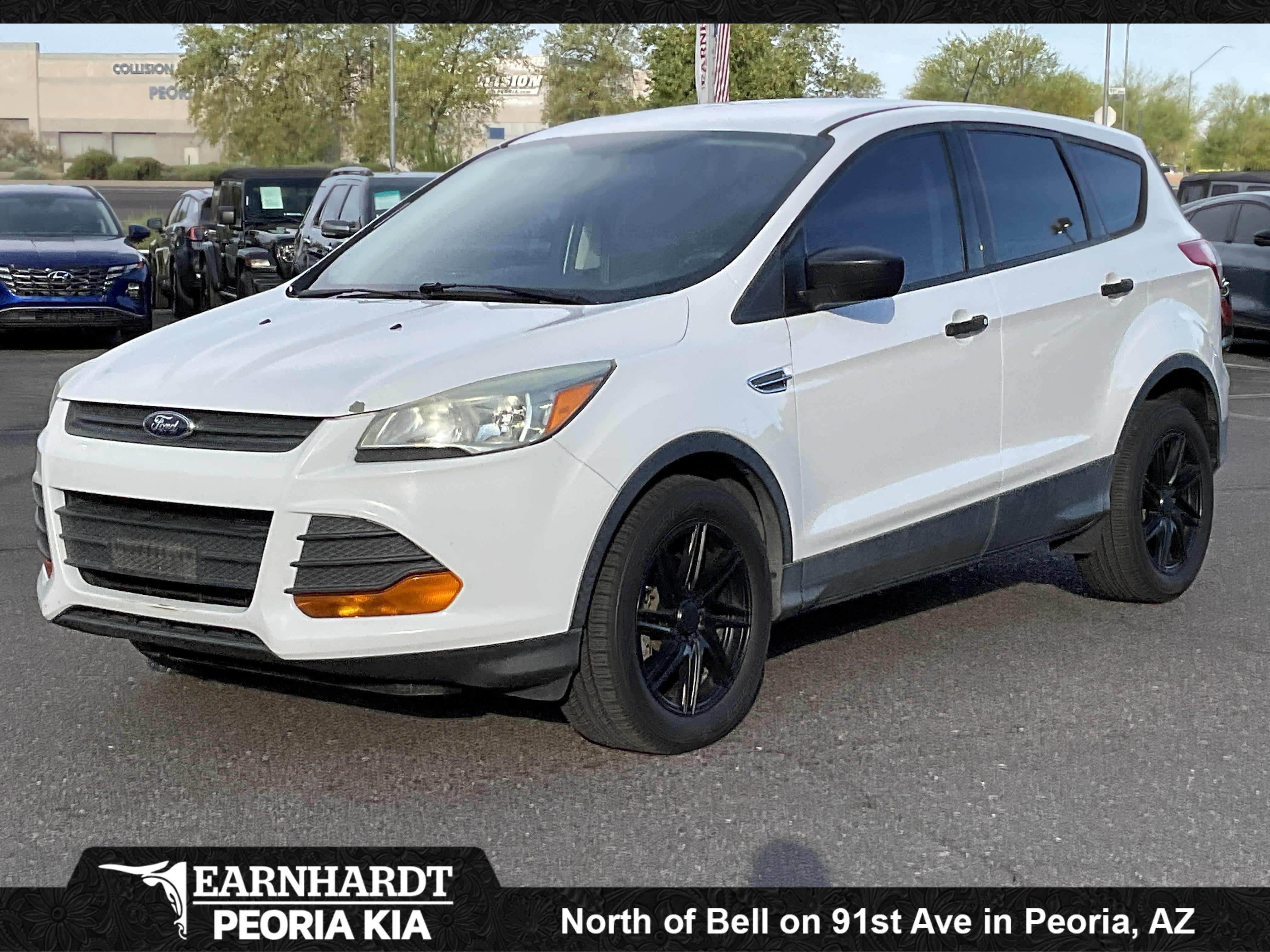 2016 Ford Escape S in Oxford White — front three-quarter view