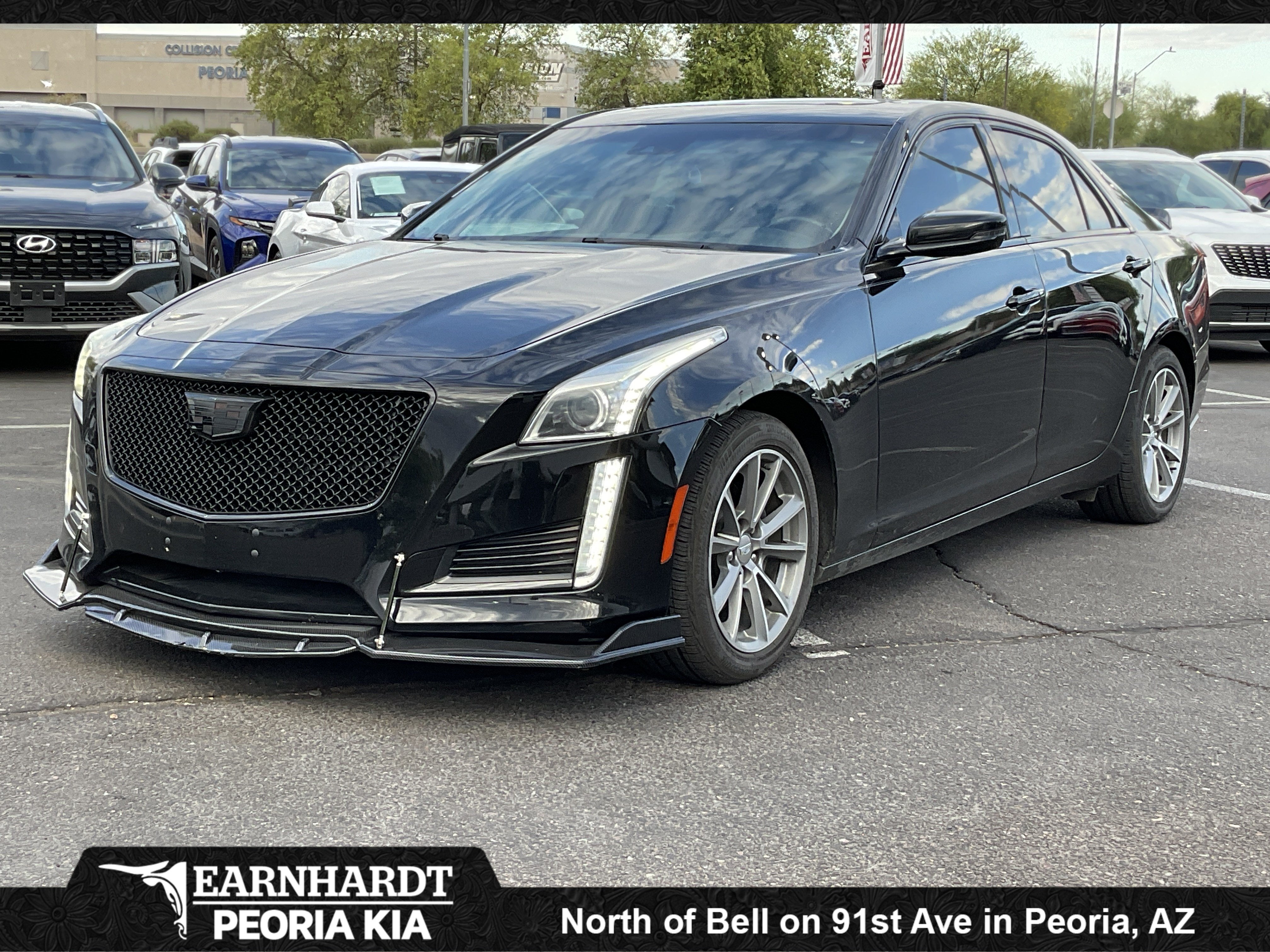 2019 Cadillac CTS Sedan Luxury AWD in Black Raven — front three-quarter view