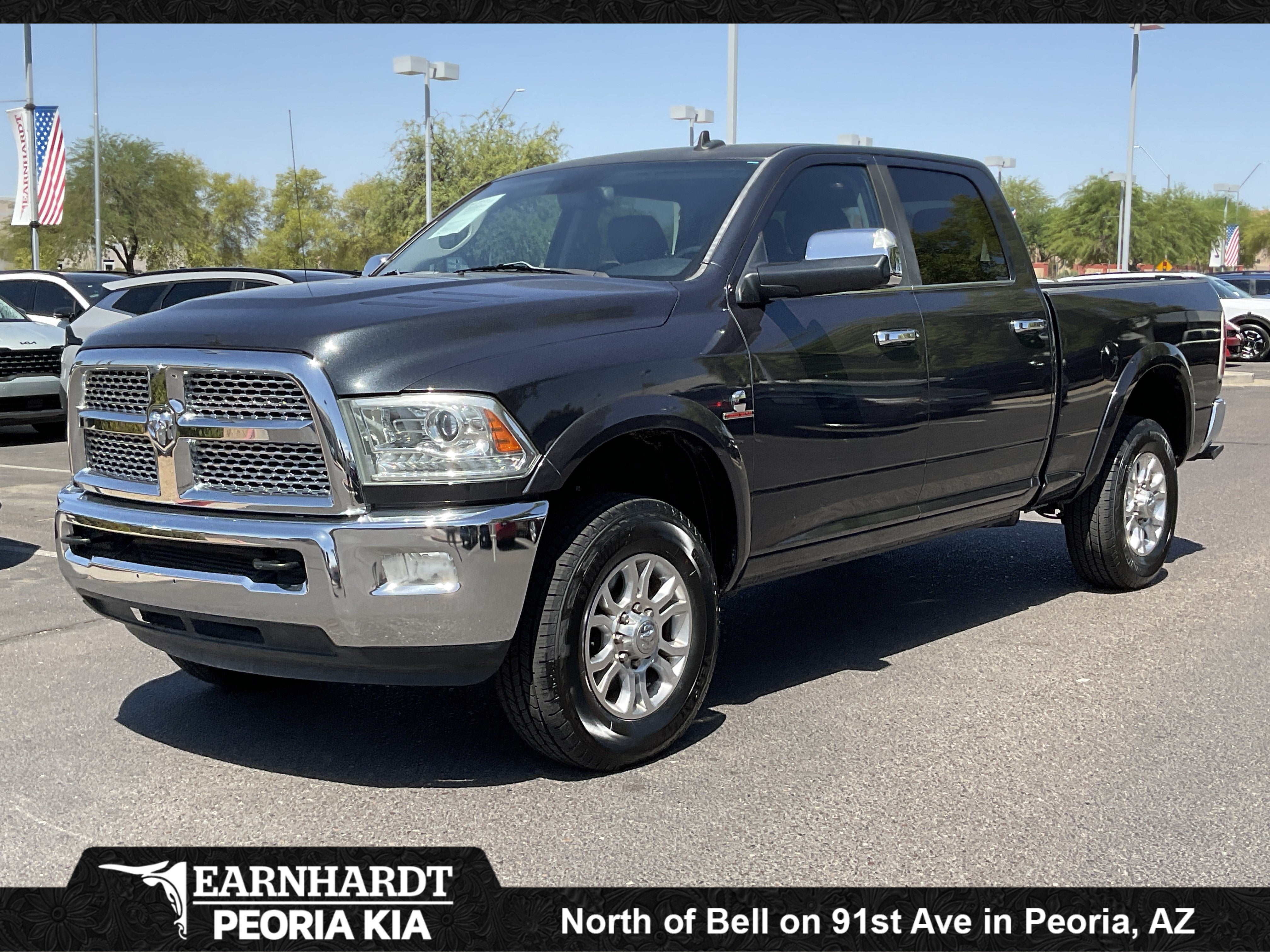 2015 RAM 2500 Laramie in Maximum Steel Metallic Clearcoat — front three-quarter view