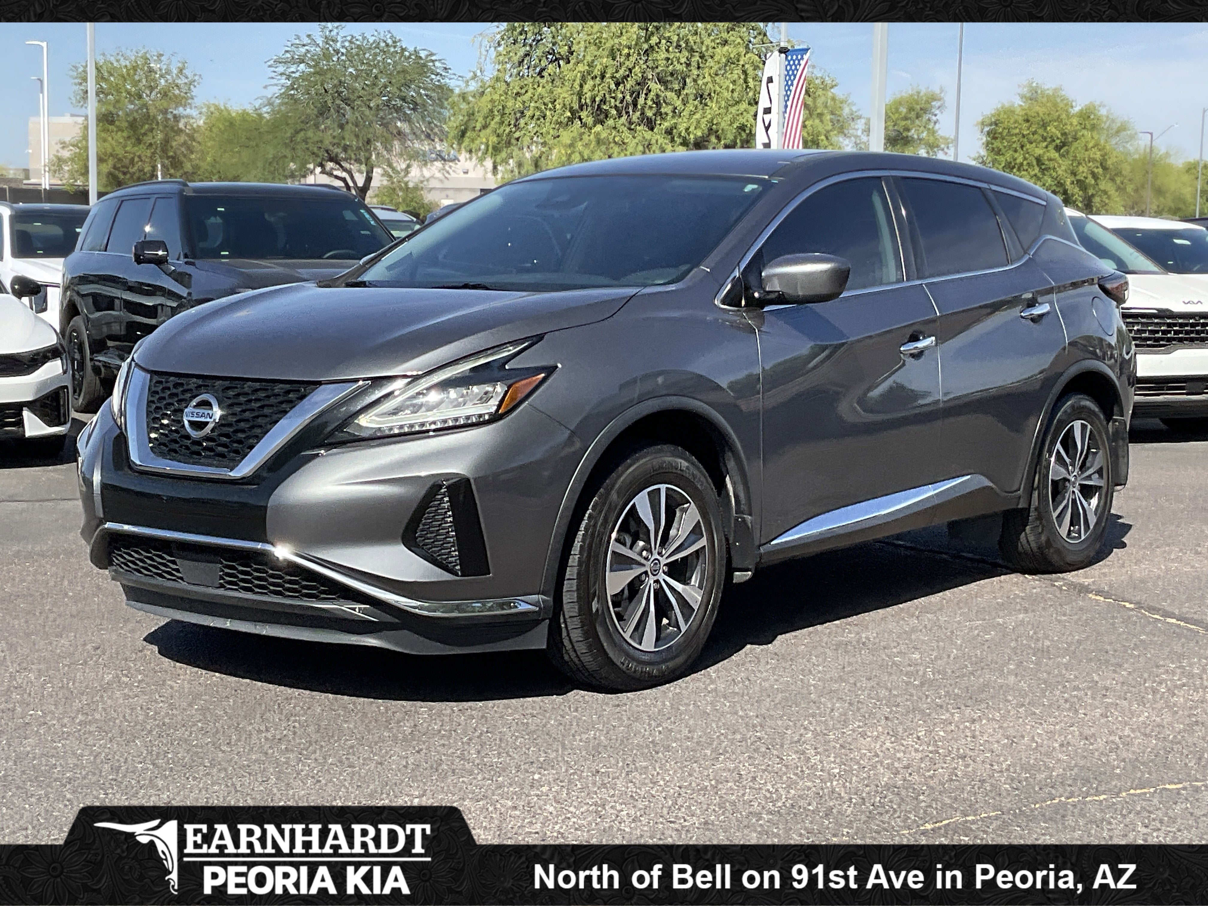 2021 Nissan Murano S* CLEAN CARFAX in Gun Metallic — front three-quarter view