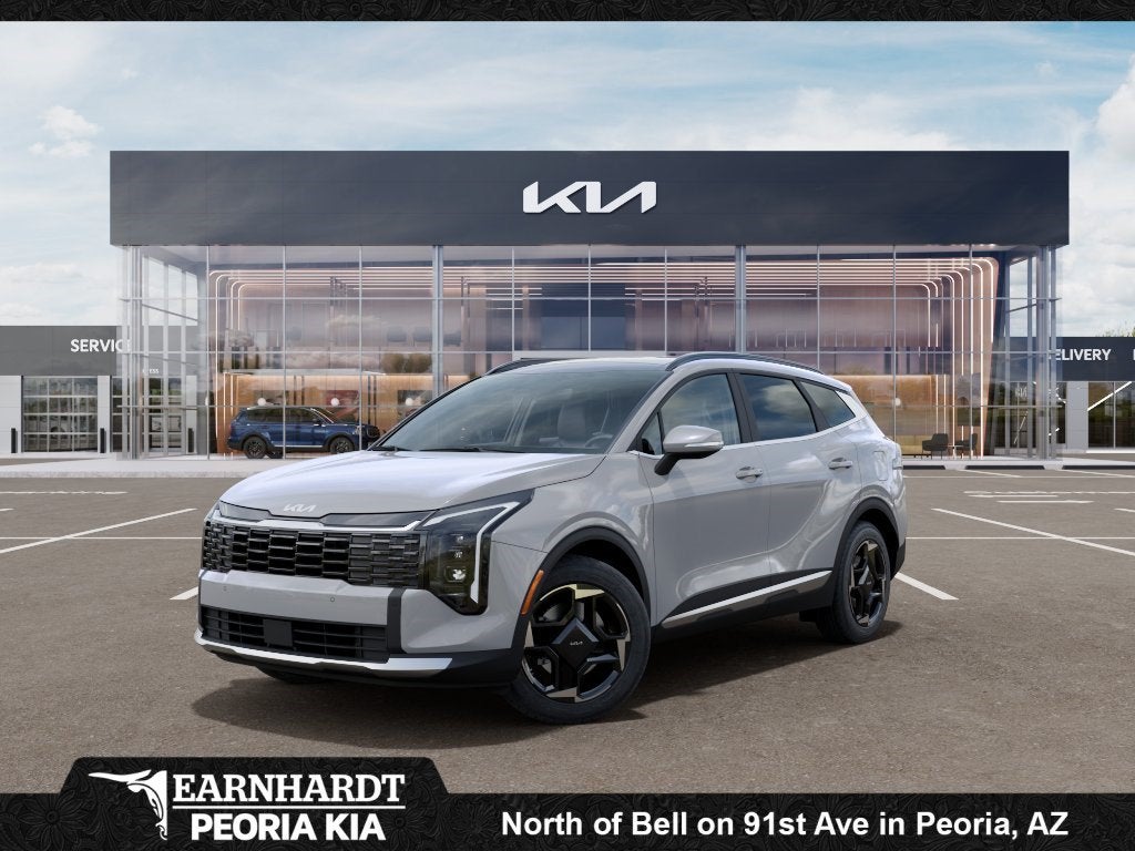 2026 Kia Sportage EX in Wolf Gray — front three-quarter view