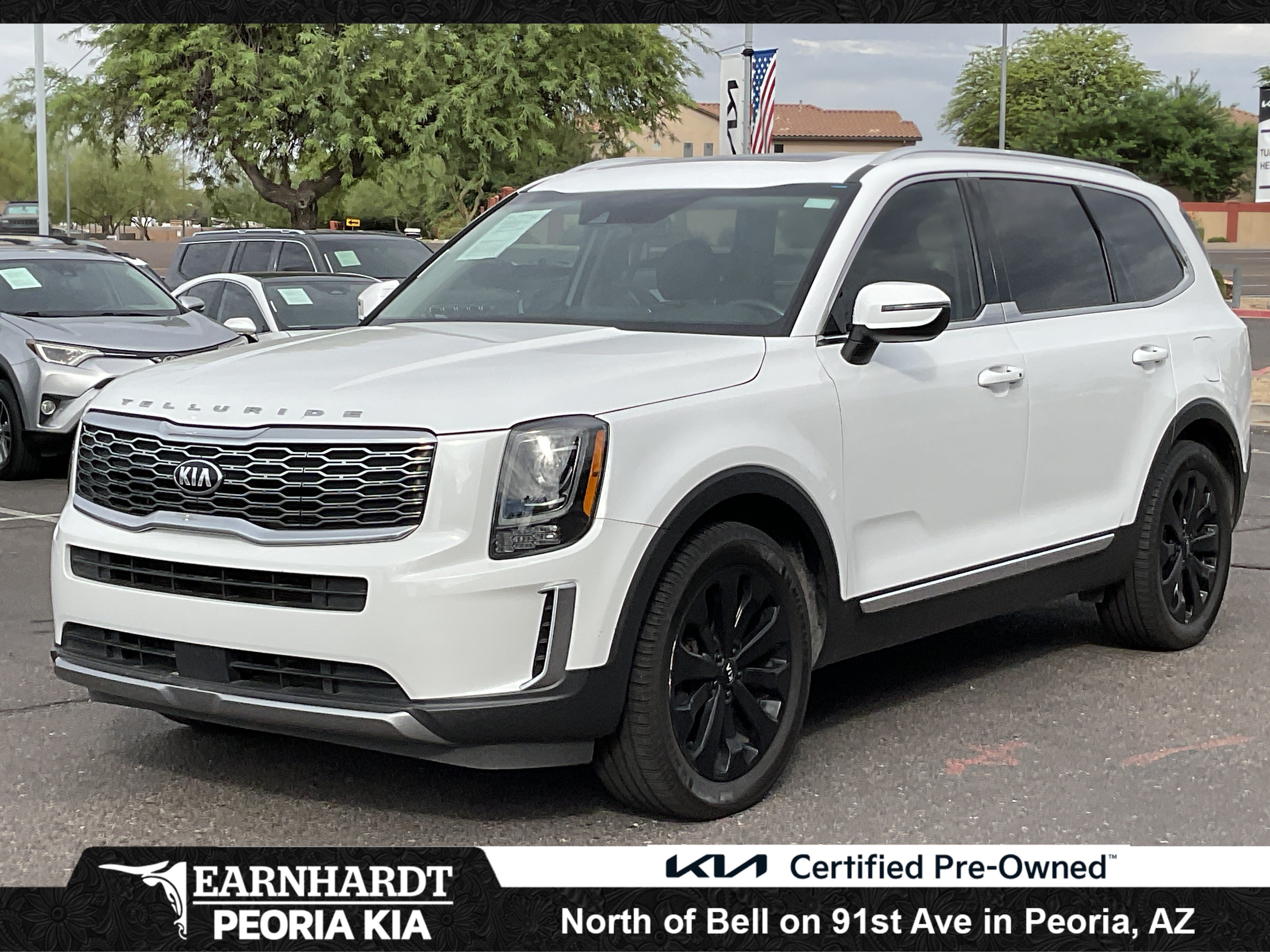 2020 Kia Telluride EX**1 OWNER CLN VEHICLE in Snow White Pearl — front three-quarter view