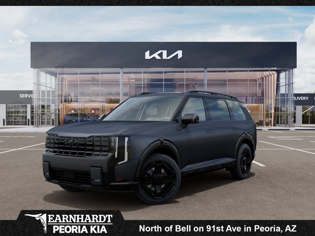 2027 Kia Telluride X-Line EX in Panthera Metal Matte — front three-quarter view