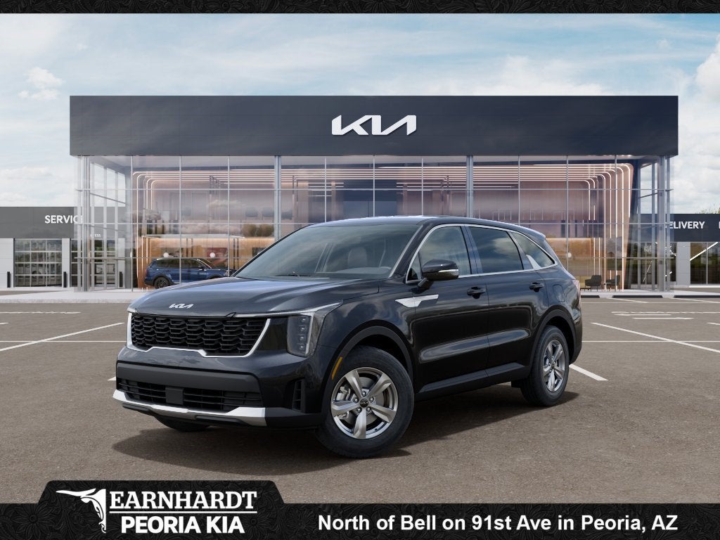 2026 Kia Sorento LX in Panthera Metal — front three-quarter view
