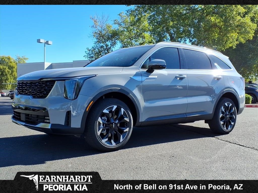 2026 Kia Sorento EX in Wolf Gray — front three-quarter view