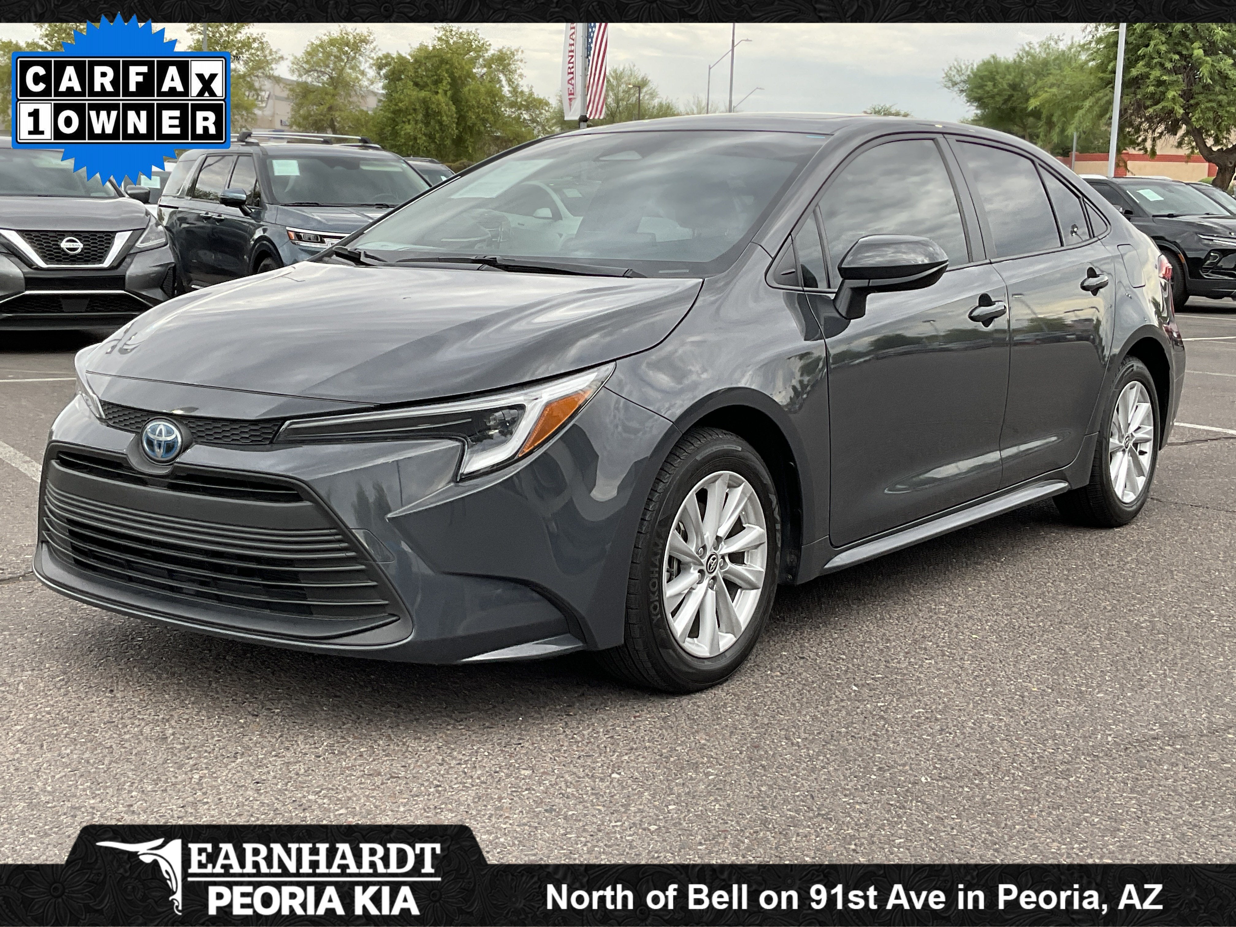 2024 Toyota Corolla Hybrid LE in Underground — front three-quarter view