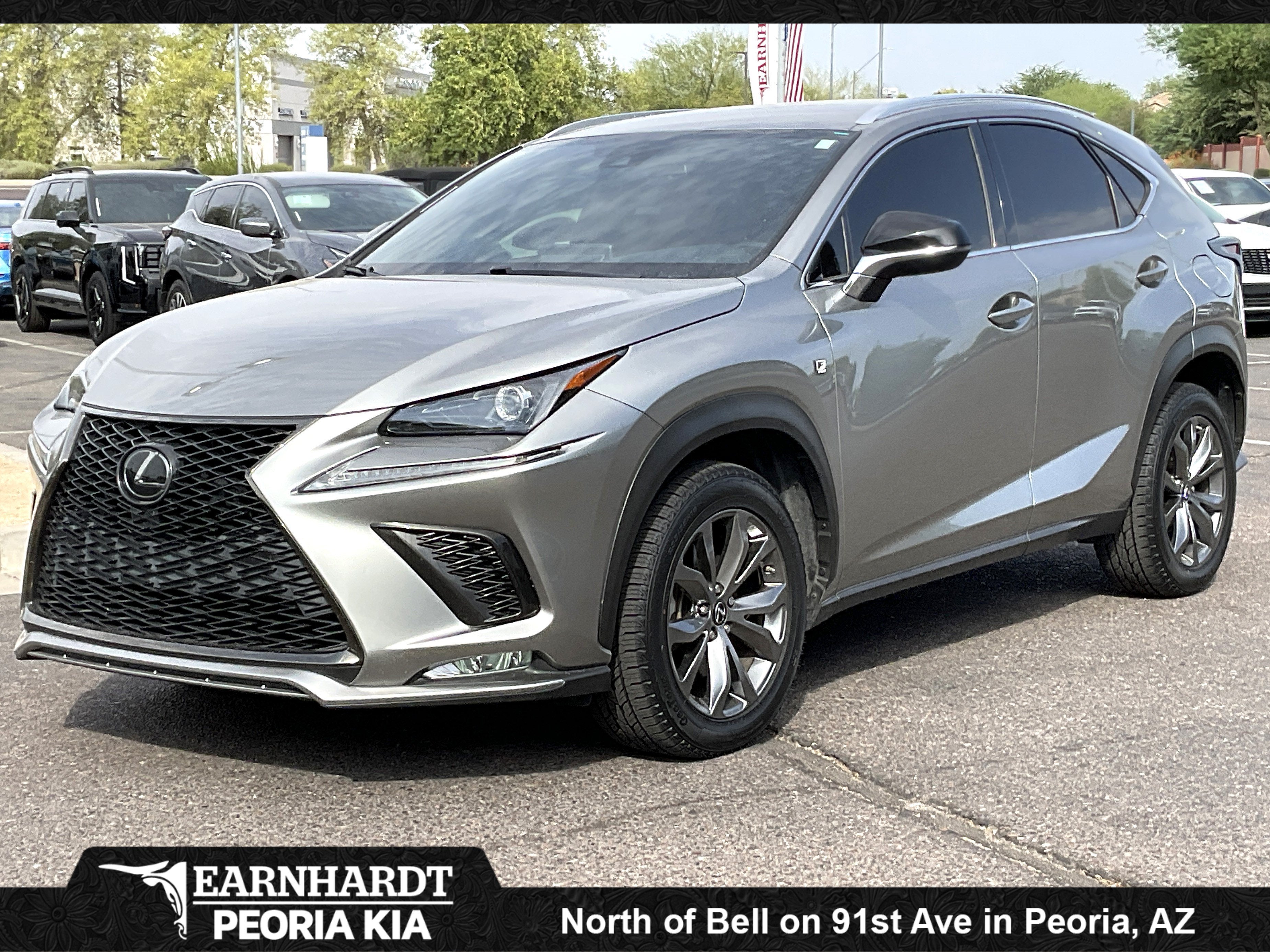2020 Lexus NX NX 300 F SPORT in Atomic Silver — front three-quarter view