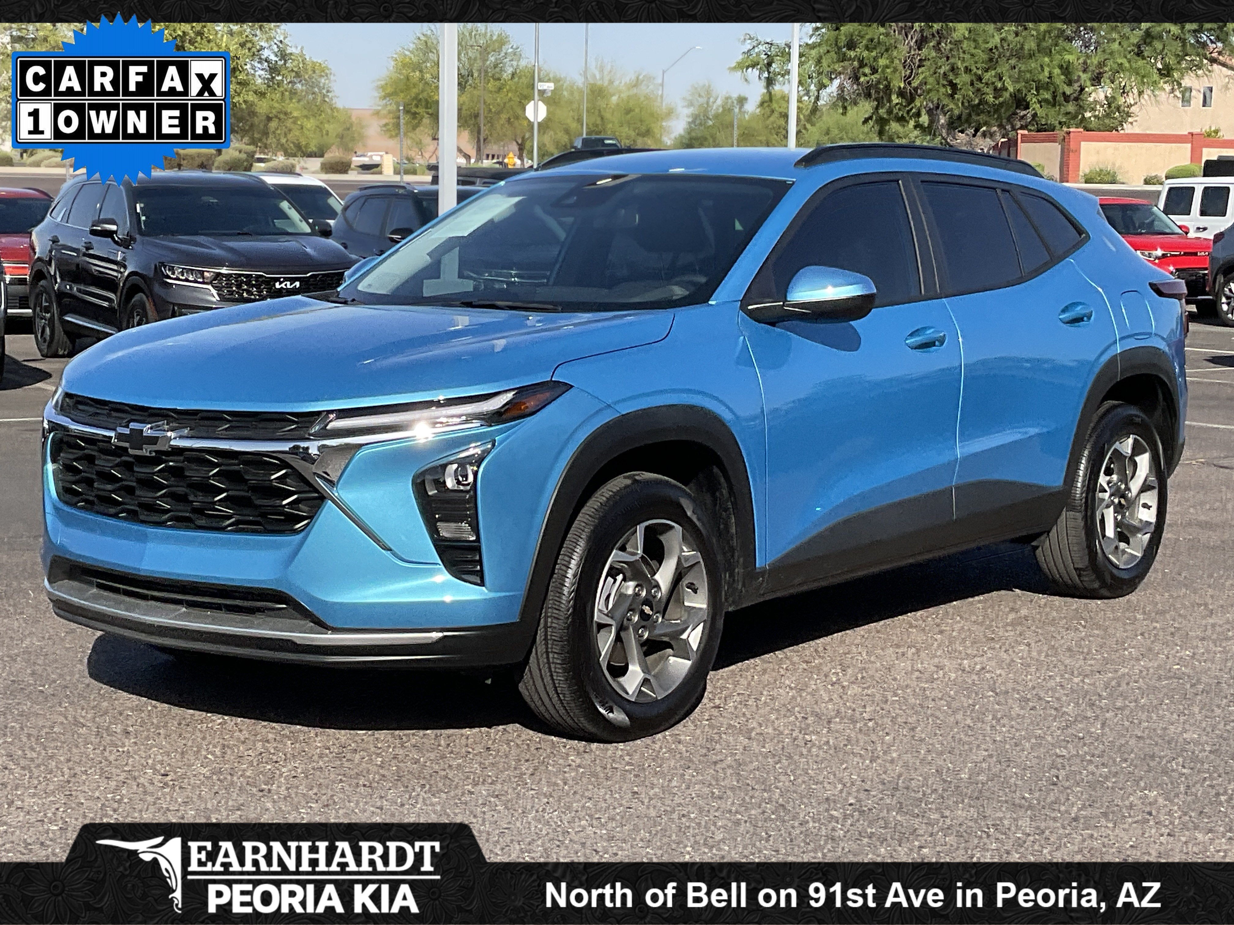 2026 Chevrolet Trax LT* CLEAN CARFAX/ 1 OWNER in Marina Blue Metallic — front three-quarter view