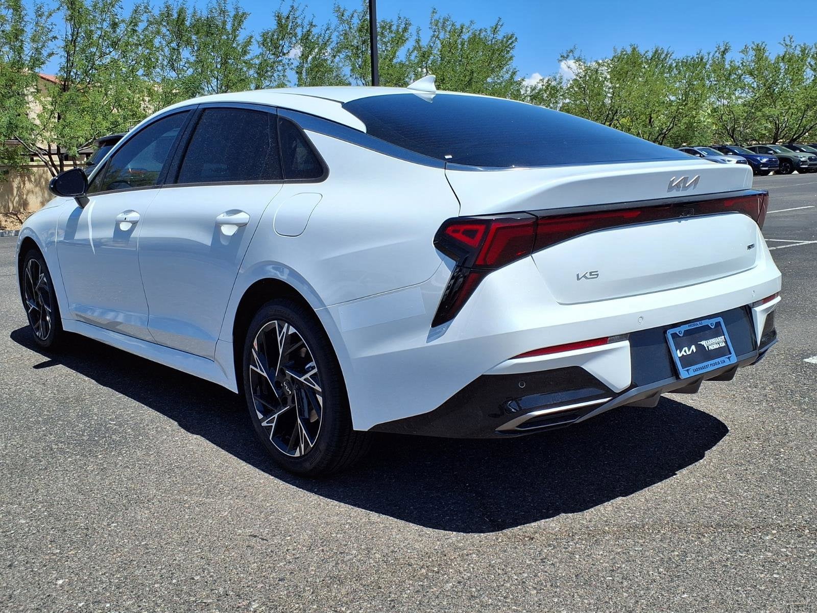 2026 Kia K5 — rear three-quarter view