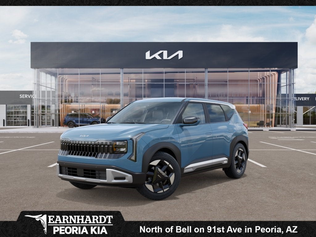 2027 Kia Seltos S in Frost Blue — front three-quarter view