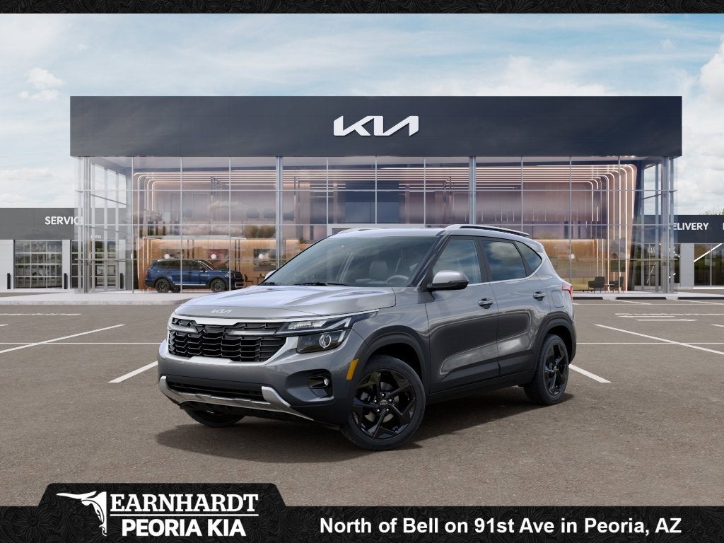 2026 Kia Seltos EX in Steel Gray — front three-quarter view
