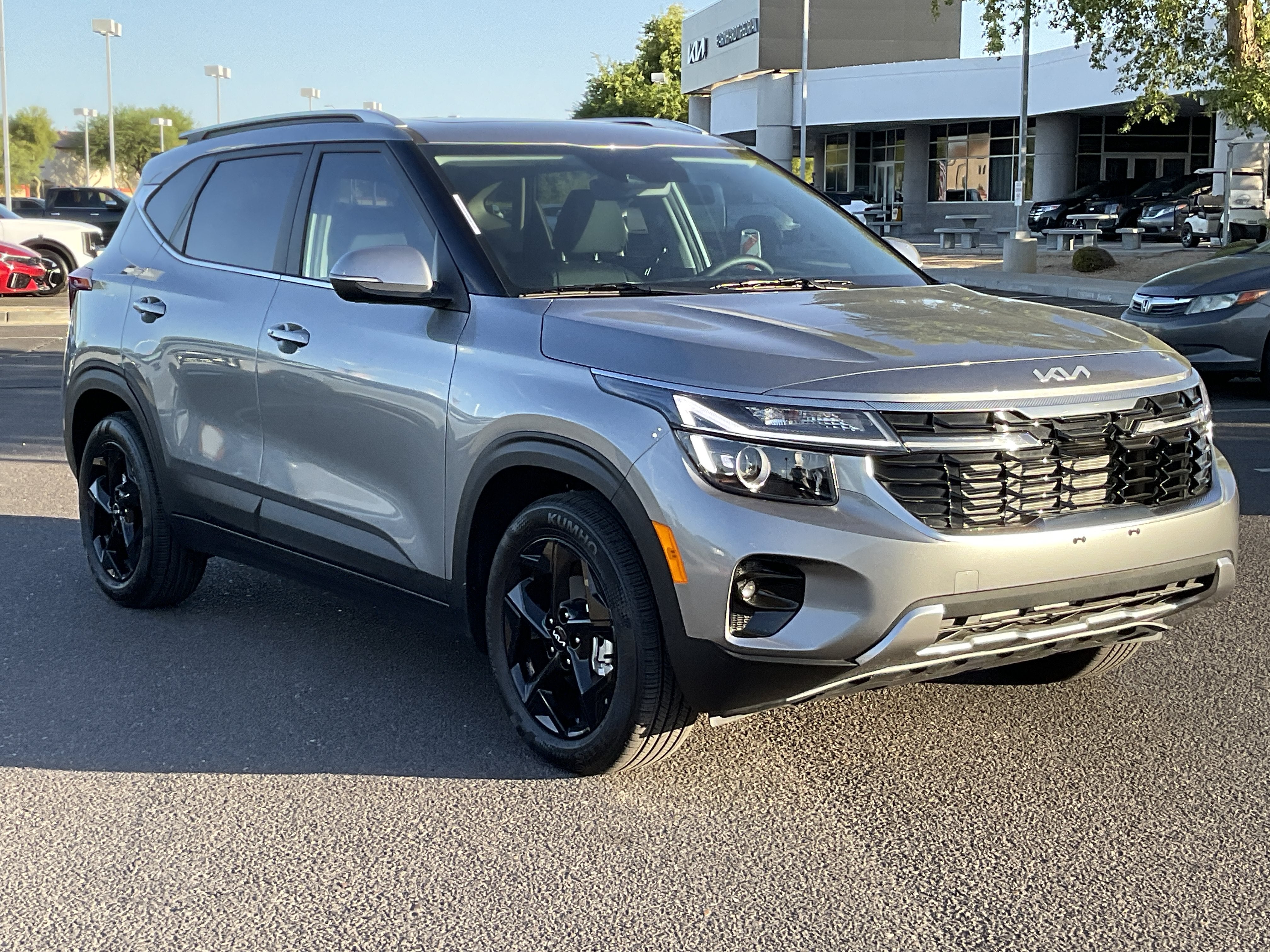 2026 Kia Seltos — rear three-quarter view
