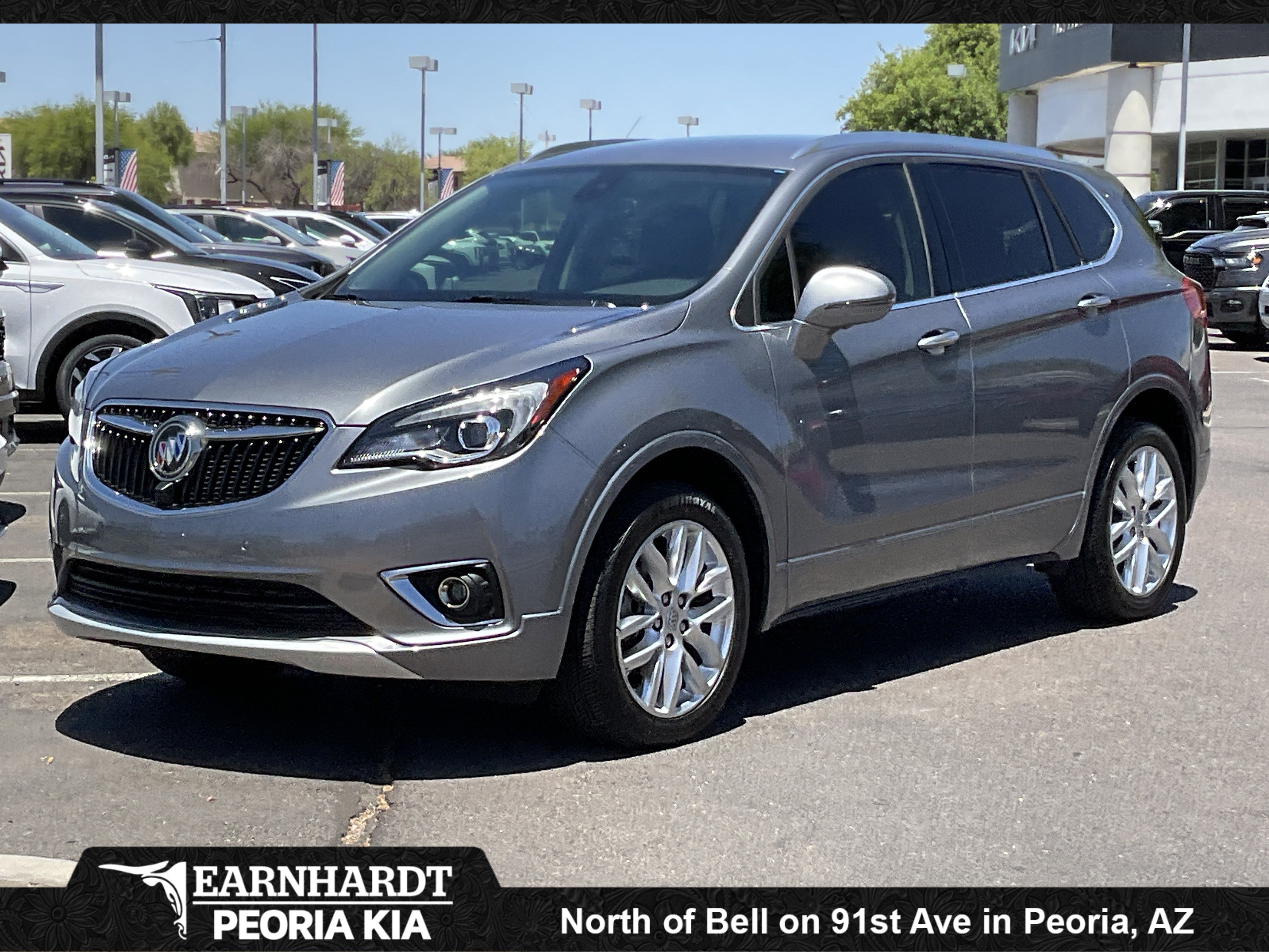 2020 Buick Envision Premium II* LOW MILES/ CLN CFAX in Satin Steel Metallic — front three-quarter view